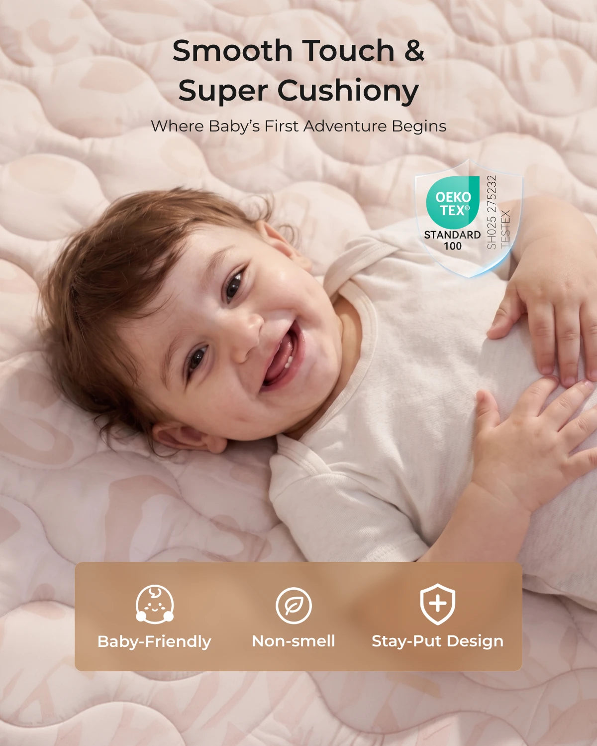Alfombra portátil refrescante para bebé Momcozy