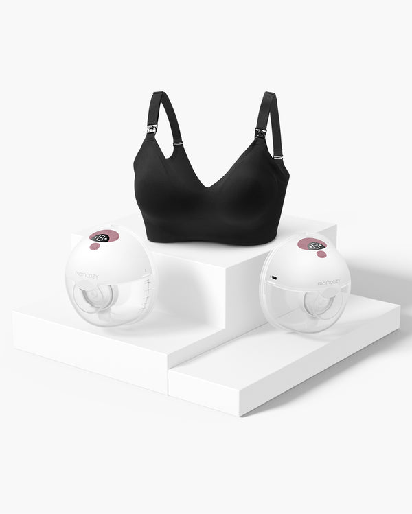 M5 Bra Bundle: Double M5 Wireless Hands-free Breast Pump and Omni Bra(YN21)