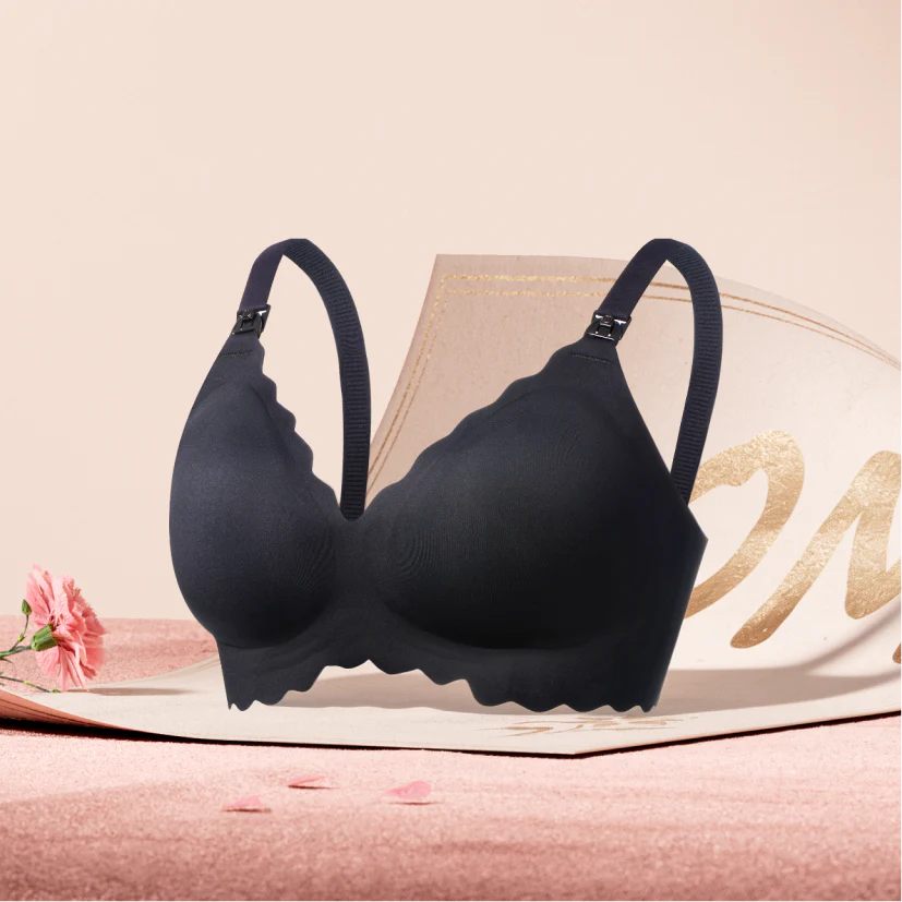 Jelly Strip - Sujetador de lactancia con realce floral sin costuras - YN46