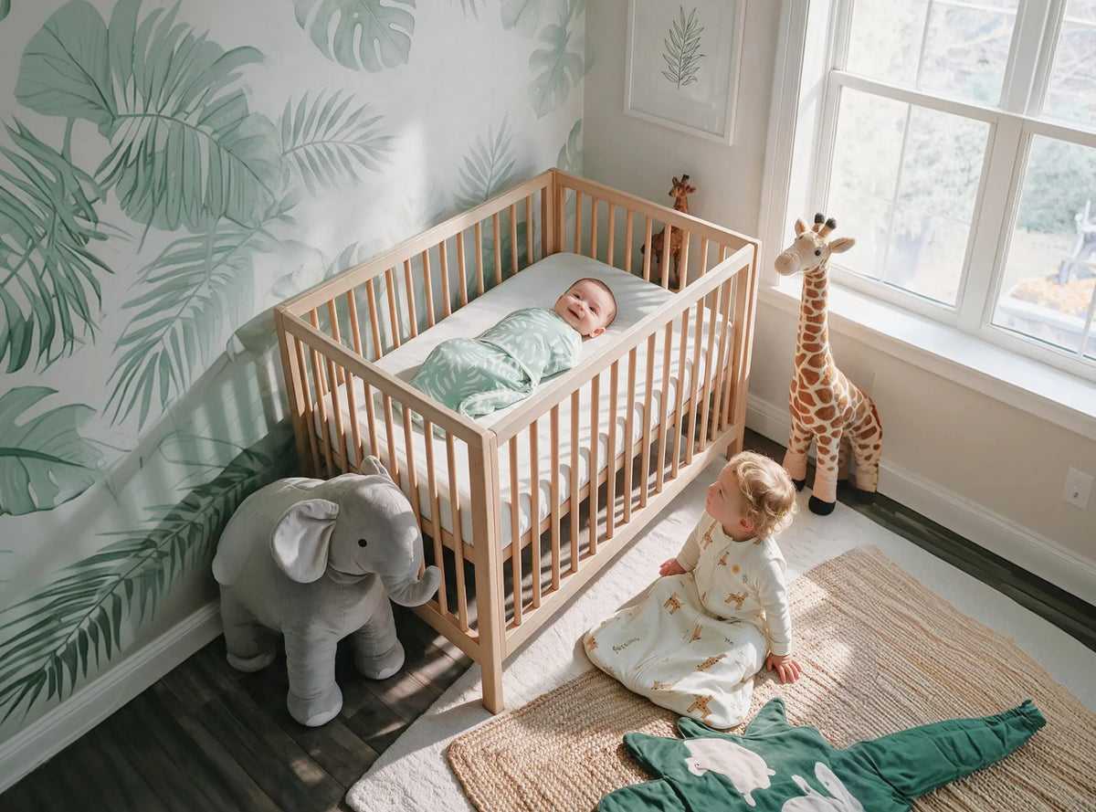 Baby Sleep Sack 1.5 TOG & Easy Swaddle Wrap For 0-3M Bundle